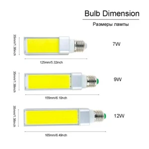 COB E27 G24 G23 7W 9W 12W SMD LED Punto Maíz Luz Downlight Bombilla de Energía - Imagen 1 de 9