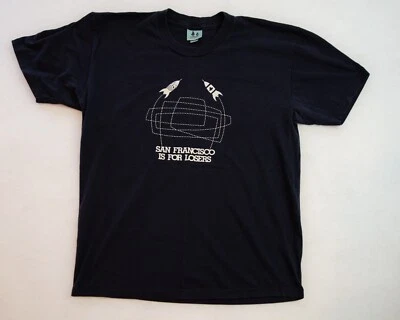 Camiseta canadiense San Francisco Is For Losers 100 % algodón azul marino Canadá adulto grande Foto 1 de 2
