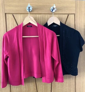 Shrug Cardigans X 2, Précis Fuschia Pink, XS, George Black, Size 12 - Picture 1 of 11