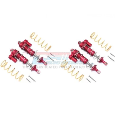 GPM Alum Front & Rear L-Shape Piggy Back Spring Dampers 125mm (4) Red : Maxx - Image 1 of 4