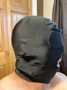Disguise Open Mouth Hood w Padded Blindfold Sexy Sub Dom Master Slave Roleplay S - Picture 1 of 11