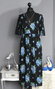 MONKI Kleid Sommerkleid Maxikleid Kurzarm schwarz Gr. 38 40 - Bild 1 von 10