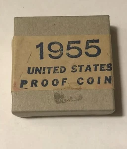 1955 United States 5 Coin Proof Set with Original Box & Paper - Picture 1 of 13