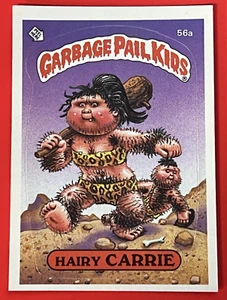 1985 Topps Garbage Pail Kids Serie 2 #56a Hairy Carrie glänzende Rückseite EX/NM - Bild 1 von 2