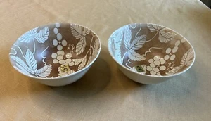 Set of 2 Kafuh Japan Bowls-Brown/Beige - Beautiful - 5 7/8" X 2 3/4" - Picture 1 of 8