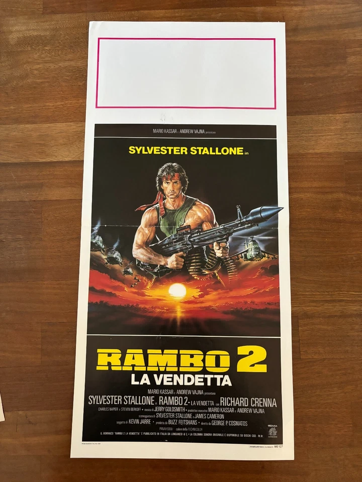 108S LOCANDINA,RAMBO 2 LA VENDETTA Sylvester Stallone 1 ediz. 1985 poster - Bild 1 von 1