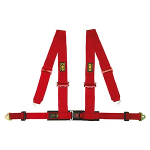 CINTURA DI SICUREZZA AUTO OFFROAD 4 PUNTI ROSSO OMP RACING 4M DA508 OMOL ECE - Foto 1 di 1