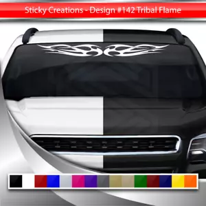 #142 TRIBAL GHOST FLAMES Decal Sticker Windshield Window Vinyl Banner Design - Picture 1 of 8