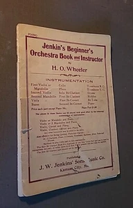 1911 Jenkin's Beginner's Orchestra Book and Instructor Violin / Mandolin RARE - Picture 1 of 8