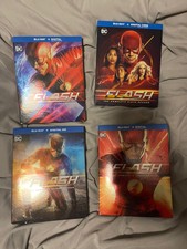 LOT OF 4 Pre-Owned (BLU-RAY) D.C. Comics FLASH CW TV Series (Season 2,3,4 and 6)