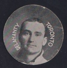 1909-11 E254 Colgans Chip FRANK DELAHANTY Toronto Vintage Baseball Card