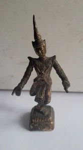 Siamese Gilt Bronze Dancing Figurine - Picture 1 of 13