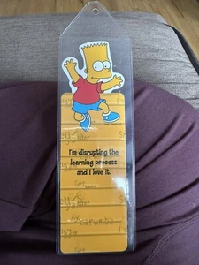 Die Simpsons Bart Simpson Lesezeichen 2006 7"" x 2 1/8"" störend Lernprozess - Bild 1 von 3