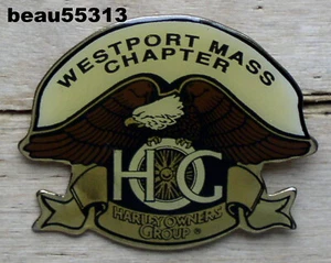 HARLEY DAVIDSON OWNERS GROUP HOG WESTPORT MASSACHUSETTS CHAPTER MEMBER PIN - Bild 1 von 1