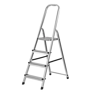 Alu - Haushaltsleiter Leiter Klapptritt Stehleiter Trittleiter 4 Stufen 150 kg - Bild 1 von 5