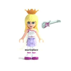 Lego Friends 41004 MiniFigure, STEPHANIE con Gonna Lavanda e Chitarra Nuovo - Foto 1 di 1