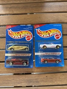 Hot Wheels 1995 Avon Father & Son Exclusive - Mustang Mercedes - Lot of 2 - Picture 1 of 7