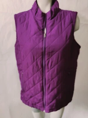 Chaqueta acolchada acolchada para mujer Relativity púrpura oscuro - CHALECO talla XL Foto 1 de 4