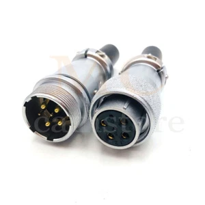 Conector de cable eléctrico de montaje de panel de 6 pines WEIPU WS20, enchufe y toma de aviación - Imagen 1 de 7