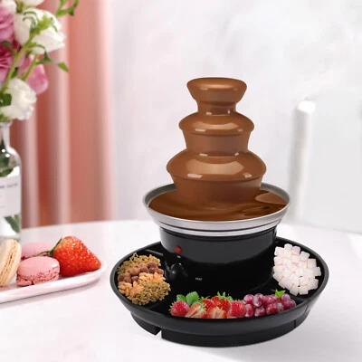 Chocolate Fountain Machine 3 Tier Stainless Steel Luxury Cheese Cascading Fondue - Image 1 of 4