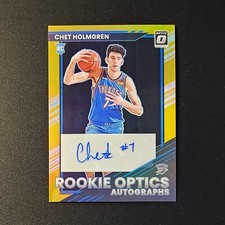 2022-23 Panini Donruss Optic Chet Holmgren Rookie Auto Gold Prizm /10 RC Clean