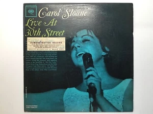 CAROL SLOANE; LIVE AT 30TH STREET LP (PROMO) VINYL #CL1923 (1962 COLUMBIA) VG - Picture 1 of 11