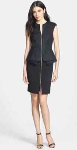 Neu 295 $ Ted Baker London 'Jamthun' strukturiertes Schößchen Baumwollmischung Größe 2 TB/4US - Bild 1 von 1