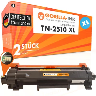 GORILLA-INK Toner für TN2510XL mit Chip Brother HL-L2400DE DCP-L2620DW MFC-L2800DW