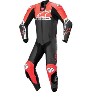 Hombre Moto Mono 52 - Alpinestars Juguete v2 Ward - Schwarz-Fluorot-Weiß - Imagen 1 de 6