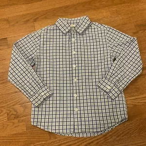 Gymboree Navy Blue Plaid Button Up Dress Shirt Size M Medium (7-8) Boys - Picture 1 of 3