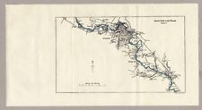 Original Map of River Thames Boveney via Windsor to Staines 1950 8.5" x 5"