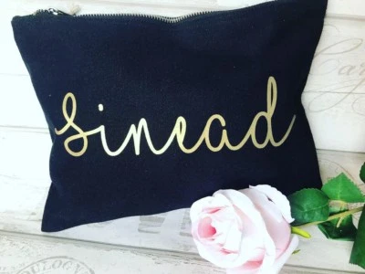 AKCRAFTCRAZY LARGE Personalised Make Up Bag/ Wash Bag Kids ANY NAME Birthday/Christmas Gifts