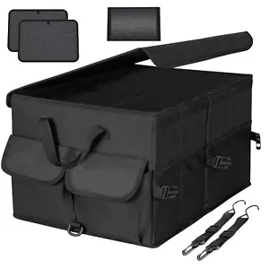 Organizer Bagagliaio 60L Auto Portaoggetti Borsa Box Pieghevole Antiscivolo Coperchio - Foto 1 di 6