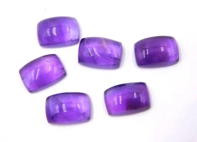 Natural Amethyst Cushion Cab Loose Gemstone 10X14 MM For Jewelry Making P-1955 - Image 1 of 4