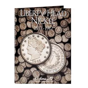 Álbum/libro 5 centavos carpeta de monedas Liberty Head H E HARRIS 2677 - V níquel 1883-1912 - Imagen 1 de 4
