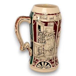 German Beer Stein In freud und leid allzeit tanzbereit 0.5L Vintage 7 1/2" - Picture 1 of 7