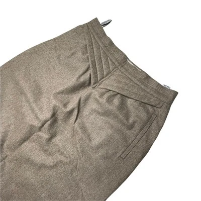 Escada Brown Wool Skirt, West Germany, Vintage Midi Size 42 Flawed - Image 1 of 4