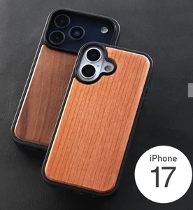 Hacoa iPhone 17 Case Real Natural Wood Cherry or Walnut Magsafe - Picture 1 of 19
