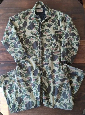 VTG Walls Blizzard-Pruf Coveralls Mens 2XL-Tall Insulated Camo Hunting USA 1986 - Image 1 of 4