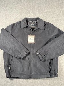 Weatherproof Micro Suede Black Mens Bomber Jacket Size XL - Picture 1 of 10