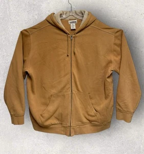 Fève LL ~ Sweat à capuche zippé intégral doublé Sherpa Katahdin Iron Works homme lourd XXL ~ EXCELLENT ÉTAT - Photo 1/5