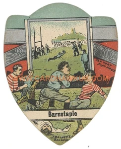 J. Baines - 'Rugby Shields' (1890s) - Barnstaple -Tak That Flat Face - Picture 1 of 2