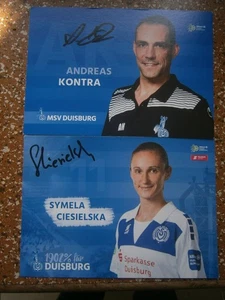 Frauenfußball - Bildautogramme - Symela Ciesielska + Andreas Kontra MSV Duisburg - Bild 1 von 1