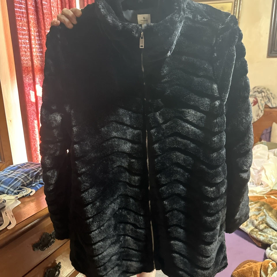 Dressbarn Faux Fur Jacket Large - Изображение 1 из 4