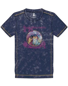 Jimi Hendrix T Shirt Experienced Logo new Official Mens Navy Blue Snow Wash Size - Picture 1 of 4