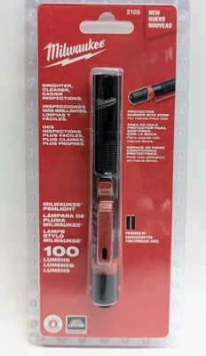 Milwaukee 2105 100-Lumen 43-Meter Impact-Resistant Aluminum Penlight - Image 1 of 4