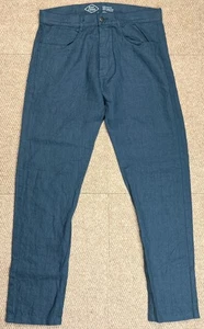 Alex Crane Herren blau 100 % europäisches Leinen hergestellt in den USA Hose Größe 32 - Bild 1 von 10