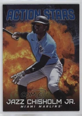 2023 Topps Update Action Stars Blue /600 Jazz Chisholm Jr #AS-30 - Image 1 of 2