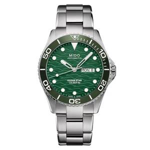 *BRAND NEW* Mido Ocean Star 200C Green Dial Stainless Men's Watch M0424301109100 - Picture 1 of 4