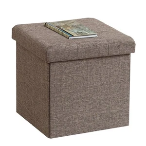 Fujiboeki Storage Stool Storage Box Width 31 x Depth 31 x Height 30.5cm Cha 741 - Picture 1 of 8